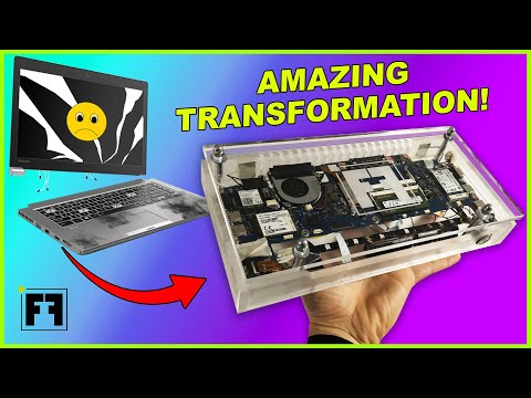 Transform a BROKEN TOSHIBA LAPTOP into a DESKTOP Super Cool Computer (DIY)