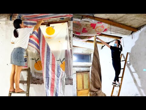 First time working in the city~ The girl rented a cheap house and did the cleaning and decoration