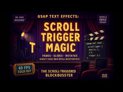 GSAP Text Effects: Stunning Scroll Animations Tutorial (2025) ✨🚀
