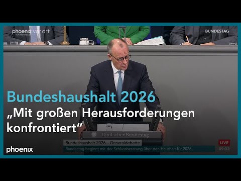 Friedrich Merz zum Bundeshaushalt 2026 am 26.11.25