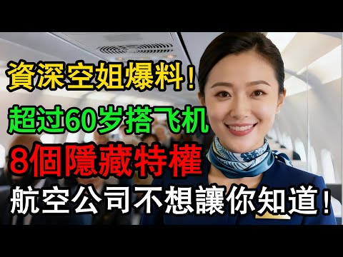 60歲以上搭飛機的8個隱藏特權，你不開口等於白白送錢給航空公司！請更新以免多付錢，給年長者的建議！別再被當肥羊宰！ #生活經驗 #航空旅行 #搭飛機 #機場 #旅遊攻略 #科普 #百科密碼