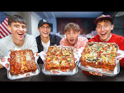 British College Students try Detroit Pizza!