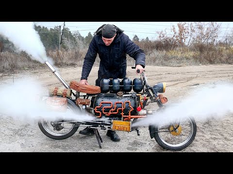 Riding the Weirdest Steam Motorcycle Ever Invented