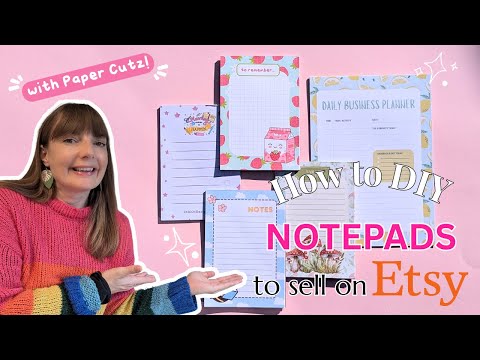 How to Make Peel-Off Notebooks to Sell on Etsy | DIY Notepad Tutorial with Canva & Affinity Designer