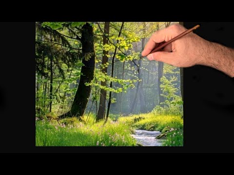 How to Paint Sunlit Forest Path in Watercolor