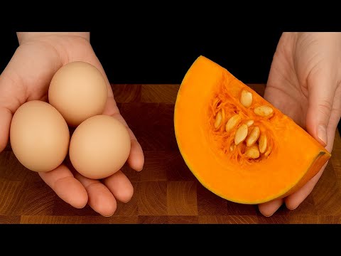 Kürbis mit Eiern schmeckt besser als Fleisch! Einfaches, schnelles und leckeres Abendessenrezept!