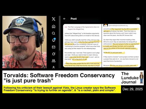 Torvalds: Software Freedom Conservancy "is just pure trash"