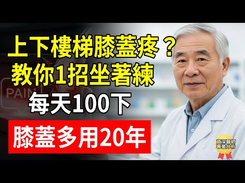 上下樓梯膝蓋疼？教你1招坐著練，每天100下，膝蓋多用20年！#膝蓋痛 #關節炎 #老寒腿 #膝蓋保養 #任醫師