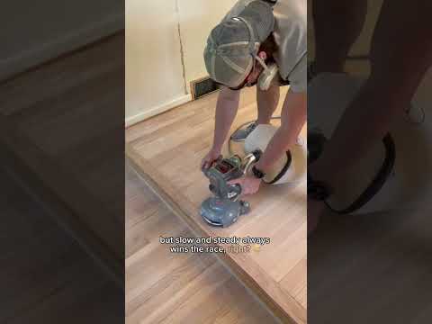 Day 29371 of sanding 🥴 & we’re almost done!! We can’t wait to stain this blank canvas 🤌🏼 #diy