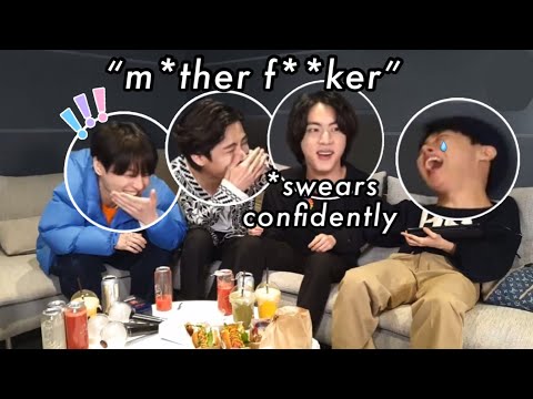 Who's idea was it to let these 4 do a vlive unattended | swearing, taekook argument? & Jin leaving