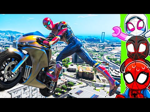 SPIDERMAN GTA 5 Funniest RAGDOLL PHYSICS! (Try Not To Laugh)