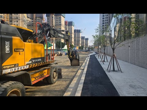다원종합중기 / 아파트 기반시설 보도블럭 포장작업 (설정 고급 화질 1080p) engcon tiltrotator