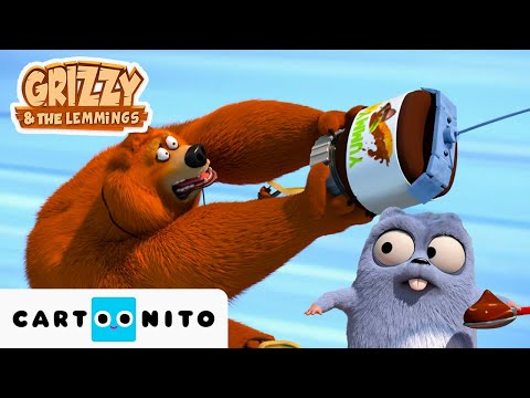 Crazy about food! 🍫🐻 | Compilation | Grizzy and the Lemmings 🐻 | Cartoonito