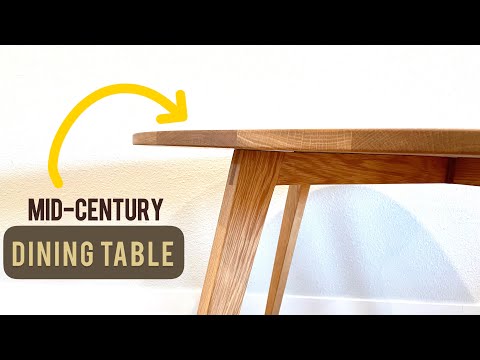 The Table for Every Home | Mid Century Modern White Oak Dining Table Build