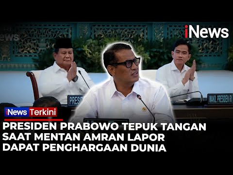 Mentan Amran Pamer dapat Penghargaan Dunia di Rapat Kabinet, Presiden Prabowo Beri Tepuk Tangan