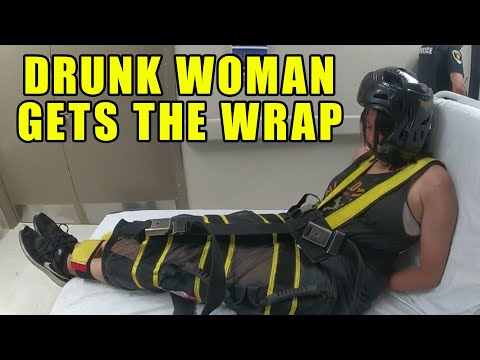 Drunk Woman Causes a Crash and Gets Placed in the Wrap
