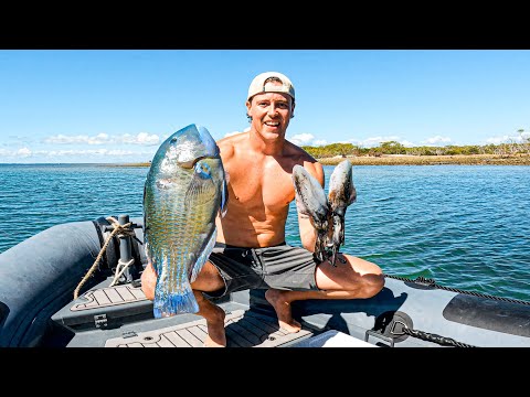 Catching SQUID & Fish SOLO 2 Days Boat Camping