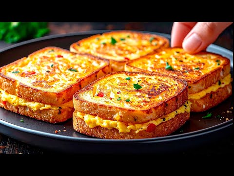Breakfast idea for every day – simple, quick and delicious!  A brilliant egg toast recipe in 5 minut