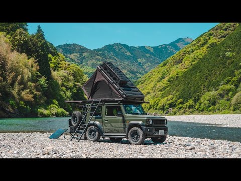 [Japan's cleanest river] A day camp with a Jimny and stunning views | A relaxing trip [4K]