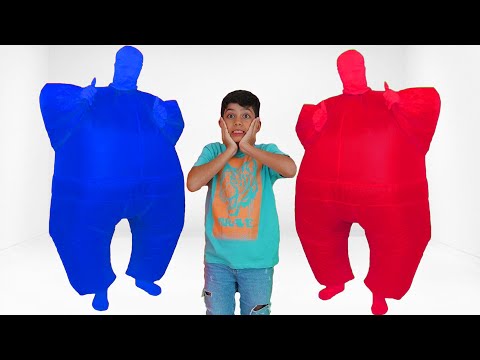 Jason Colors Challenge with Inflatable Costume