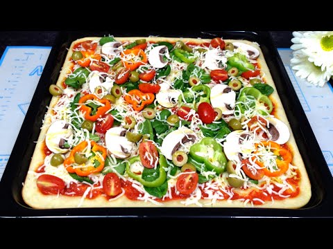 My family's favorite pizza! No kneading! Liquid Pizza in 5 minutes