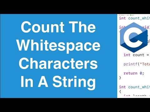 Count The Whitespace Characters In A String | C Programming Example