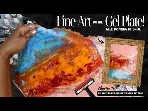 Paint Stroke Effect on the Gel Plate - Learn How to get Gelli Plate Prints that look like paintings