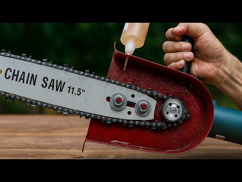 Innovative idea: turn an angle grinder into a chainsaw with your own hands!