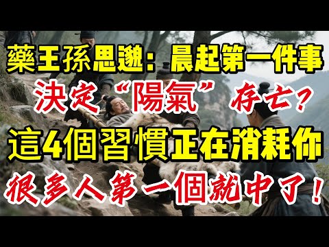 藥王孫思邈：晨起第一件事，決定“陽氣”存亡？這4個習慣正在消耗你，很多人第一個就中了！|養生|健康人生|老年健康|打坐冥想|道家|佛教 |修心修行|禪悟人生 |南無阿彌陀佛|談佛道安