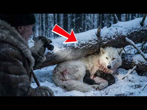 Охотник спасает волчицу и трёх волчат из-под завала — эта ночь изменила его судьбу