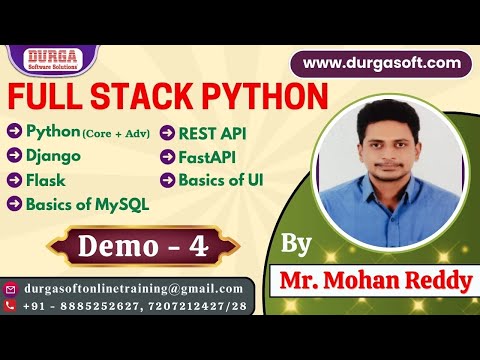 FULL STACK PYTHON tutorials || Demo - 4 || by Mr. Mohan Reddy On 04-12-2025 @9PM (IST)