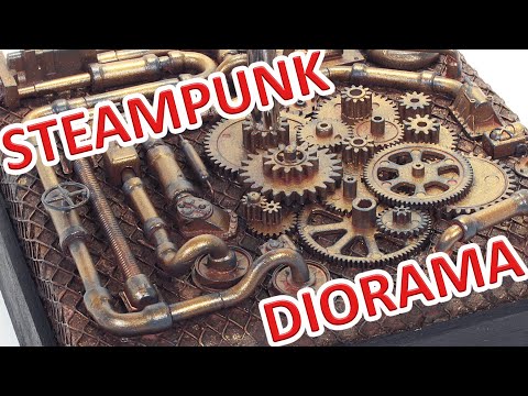 How to make display stand (Mini Steampunk Diorama) for Stemapunk Traktor 005