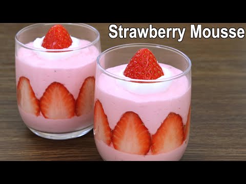 Strawberry Mousse Recipe | Easy Strawberry Dessert
