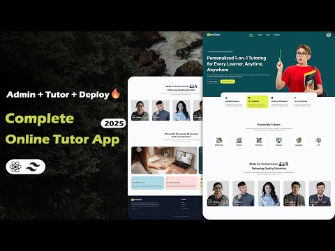 Build and Deploy Complete Responsive Online Learning Platform - Online Tutor App using React JS