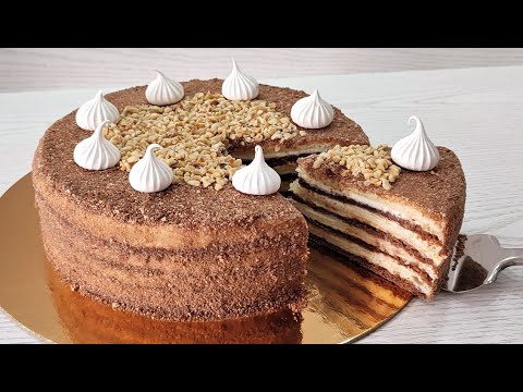 знаменитый СМЕТАННЫЙ торт "МИШКА на СЕВЕРЕ" без яиц! ТАЕТ во рту! Без миксера!