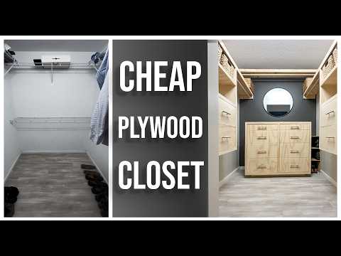 DIY Closet Makeover - simple custom cabinets