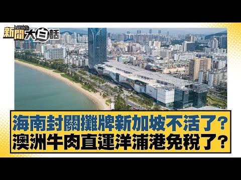 海南封關攤牌新加坡不活了？澳洲牛肉直運洋浦港免稅了？【#新聞大白話】20251220-12｜#帥化民 #介文汲 #聶建中 @tvbstalk
