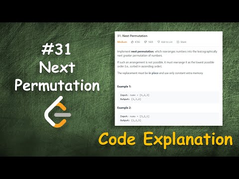 Next Permutation | Live Coding with Explanation | Leetcode - 31