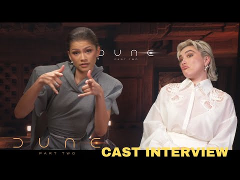 Dune Part 2 Interview  Zendaya & Florence Pugh talk growing up in the industry