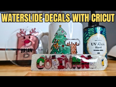 How to Make Cute Water Slide Decals At Home - Cricut Print Then Cut