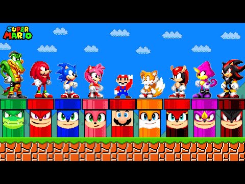What if Super Mario had Custom Pipes All Sonic Characters? (Part 2)