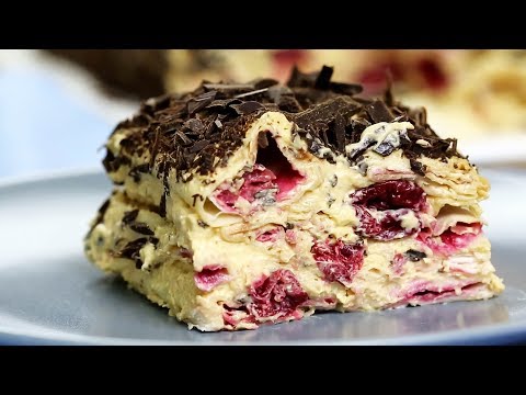 No-Bake Cake "CHERRY BLISS" - 15 minutes and it's ready! An IMPOSSIBLY delicious cake, even witho...