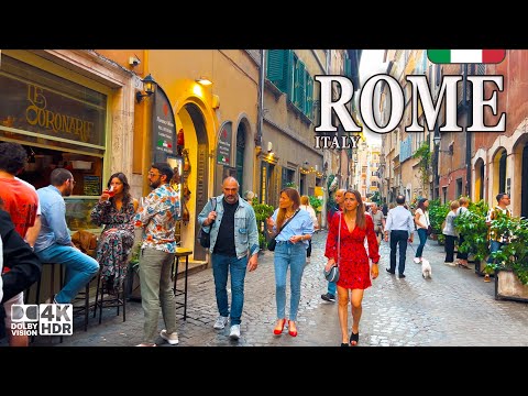 Rome, Italy 4K Walk | Pantheon, Castle Sant’Angelo, Charming Piazzas & Vibrant Roman Life