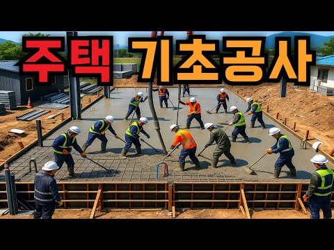 Is the number of concrete pouring workers real? 60-pyeong foundation pouring completed in 1 hour!...