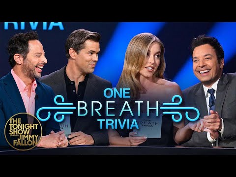 One Breath Trivia with Sydney Sweeney, Andrew Rannells and Nick Kroll | The Tonight Show