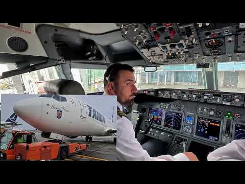 WHAT DOES A PILOT SEES DURING TAKE OFF AND LANDING? Boeing 737 Cockpit View Departing From Bucharest