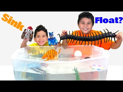 Sink or Float for kids Science Experiment you can do at home Troy and Izaak TBTFUNTV