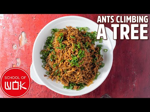 Ants Climbing a Tree Recipe (Pork and Noodles Stir Fry)
