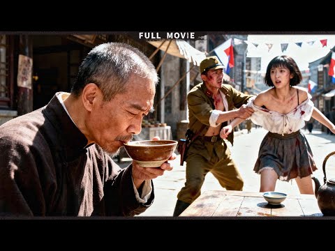 Drunk Japanese soldier harasses girl! Old man knocks him out, true master never shows!