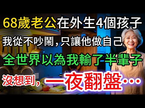 68歲老公在外生2兒2女，我從不吵鬧，讓他做自己，不料，最後他哭了，我反而笑了…